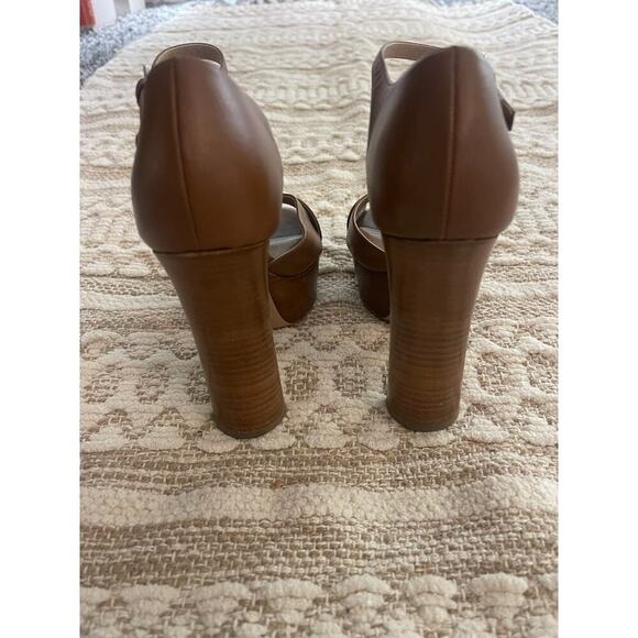 Michael Kors Collection 36 / 6 Huxley Leather Platform Sandal Heels Pump Leather - Picture 11 of 14